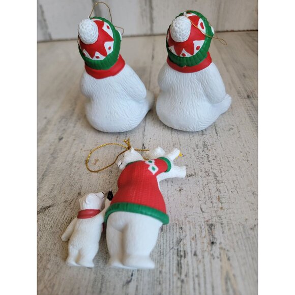 Vintage coke polar bear coca cola ornament Xmas set unique bottle - Picture 6 of 7